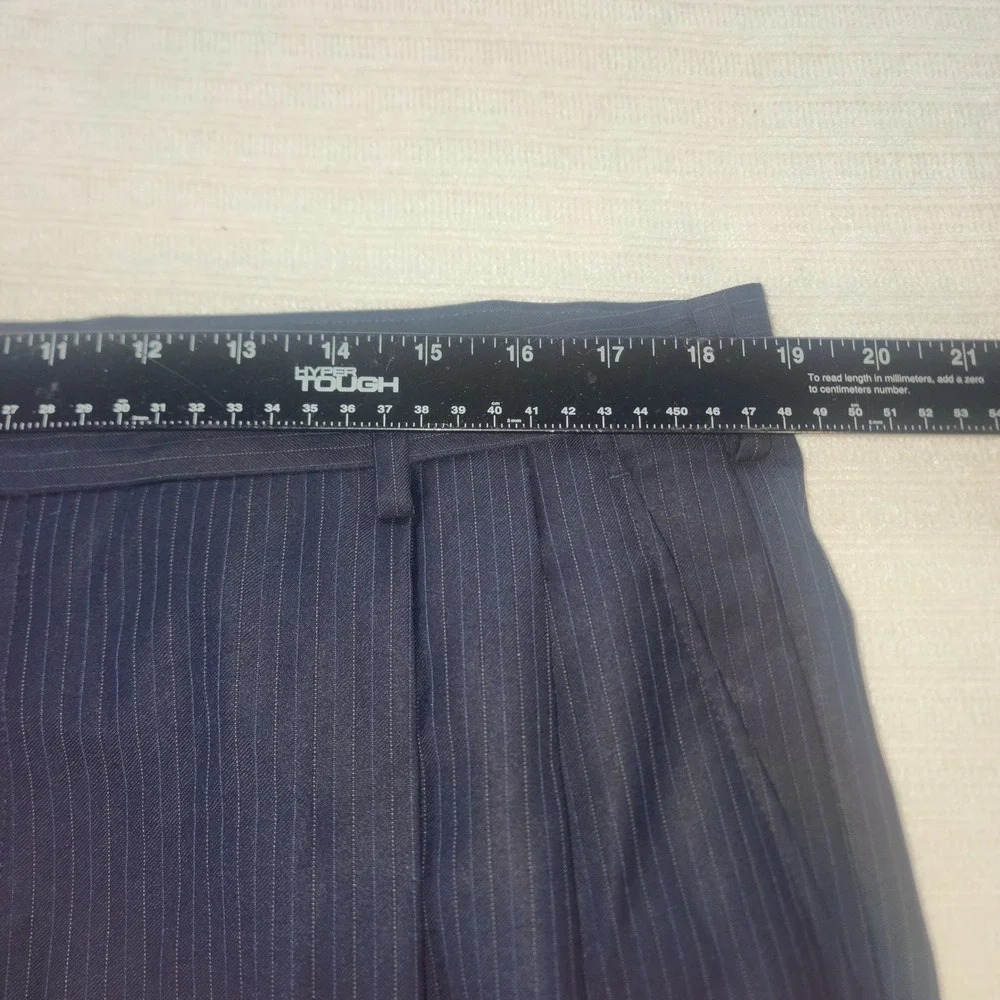 Brooks Brothers 1818 Madison Suit Mens 43R 38W Navy Pinstripe Wool Italy VBC